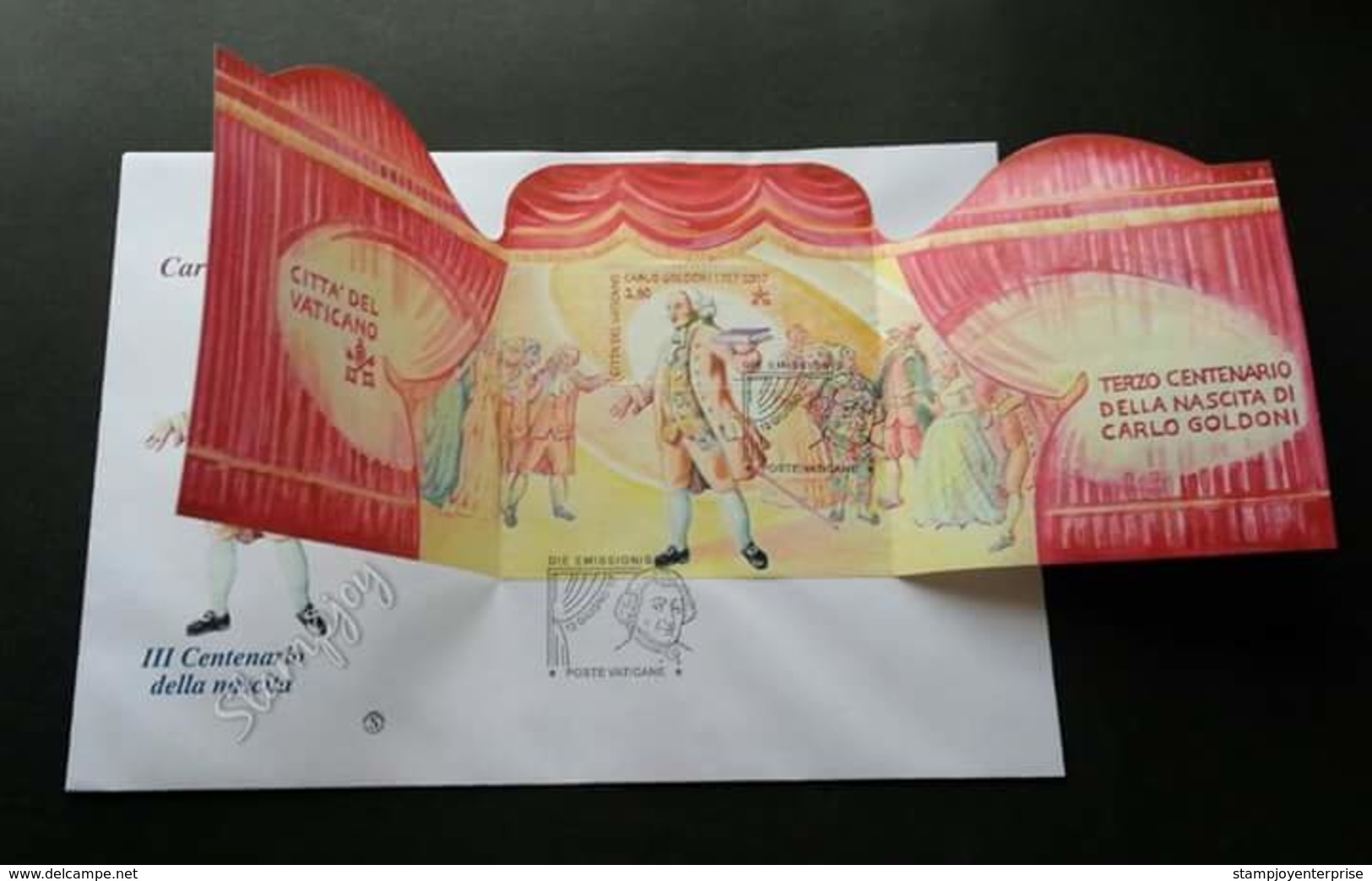 Vatican Theatre 2007 (miniature FDC) *odd Shape *unusual *rare - Covers & Documents