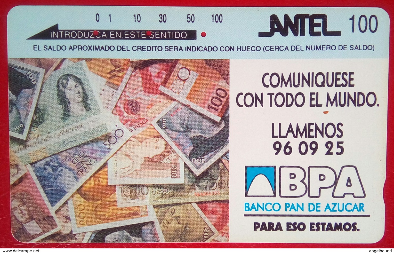 Banco Pan De Azucar 100 Unirs - Uruguay