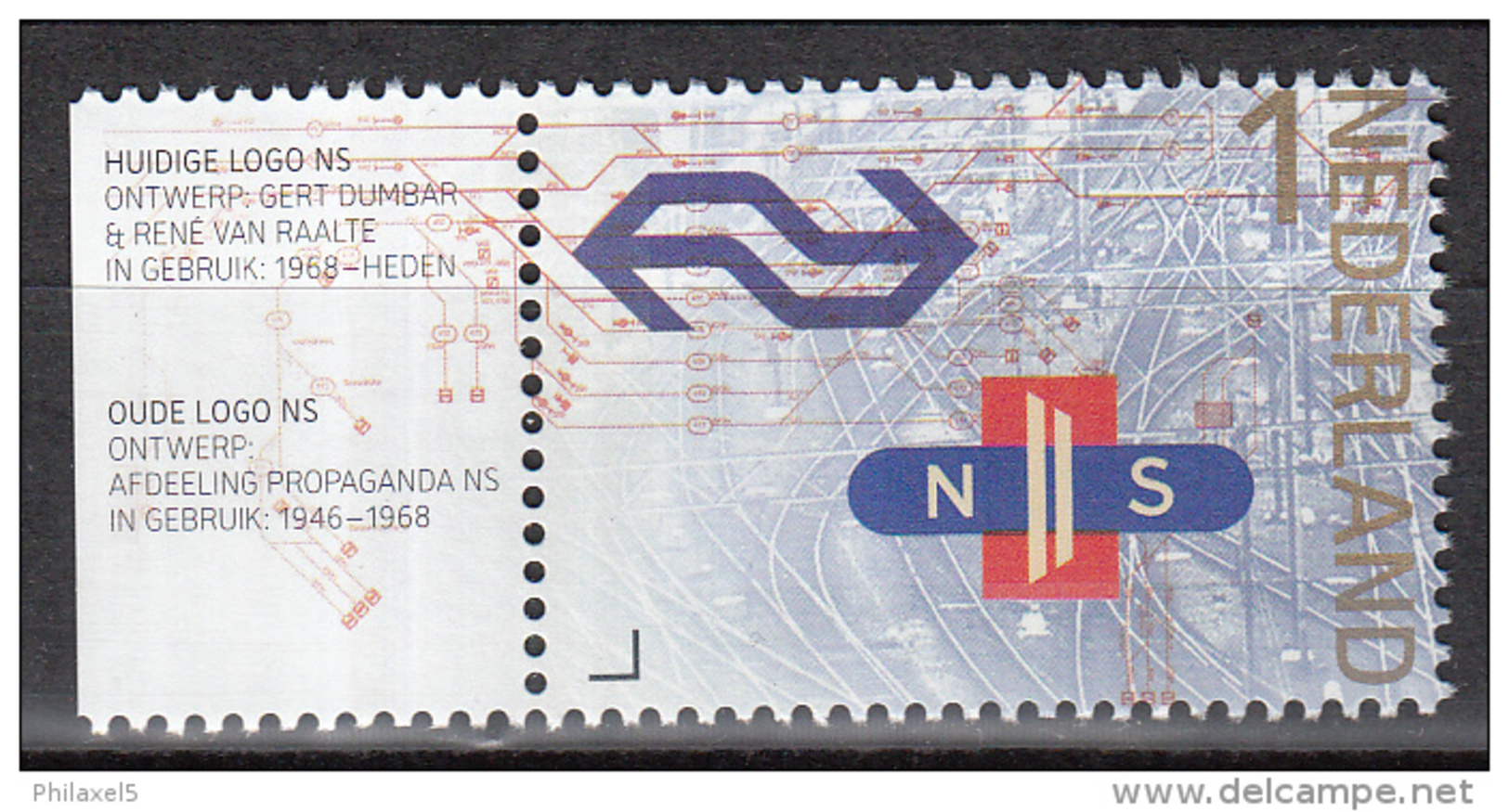 Nederland - 175 Jaar Spoorwegen In Nederland  - Logo's NS  - MNH - NVPH 3227 - Ongebruikt