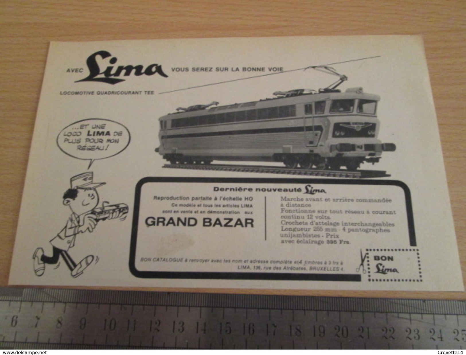 Page De Revue Des Années 60/70 : PUBLICITE TRAIN ELECTRIQUE LIMA  , Dimension Page 1/2 A4 - Autres & Non Classés