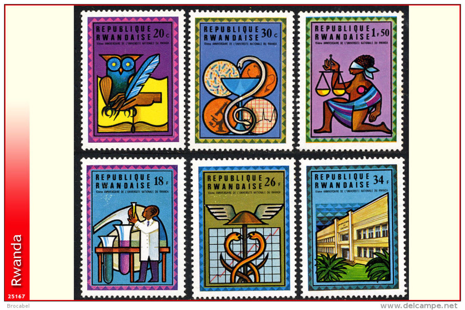 Rwanda 0672/77**  Universite National   MNH - Neufs