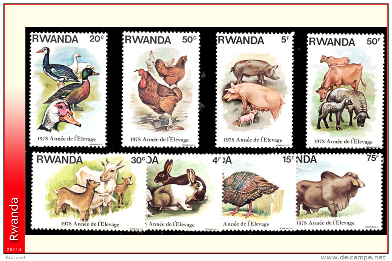 Rwanda 0901/08** Elevage MNH - Neufs