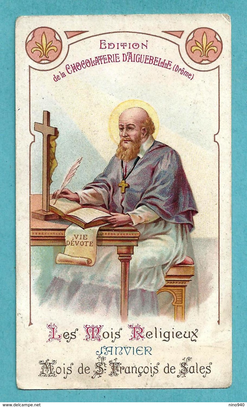 Santini - ED. AIGUEBELLE - LES MOIS RELIGIEUX - JANVIER - E - BR - Mm. 65 X 113 - CROMOLITOGRAFIA - Religión & Esoterismo