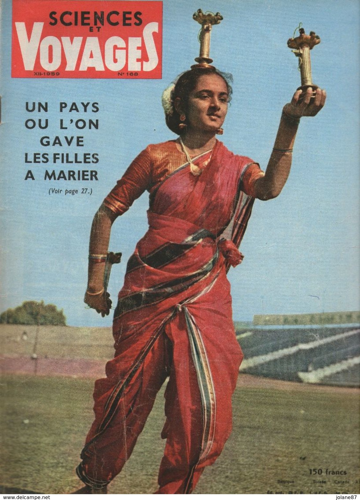 SCIENCES ET VOYAGES 1959 N° 168  INCAS INDE RENO LA BARBAGIA  AINOUS DU JAPON MAURITANIE ILES LOFOTEN BORNEO BENGALE - Science