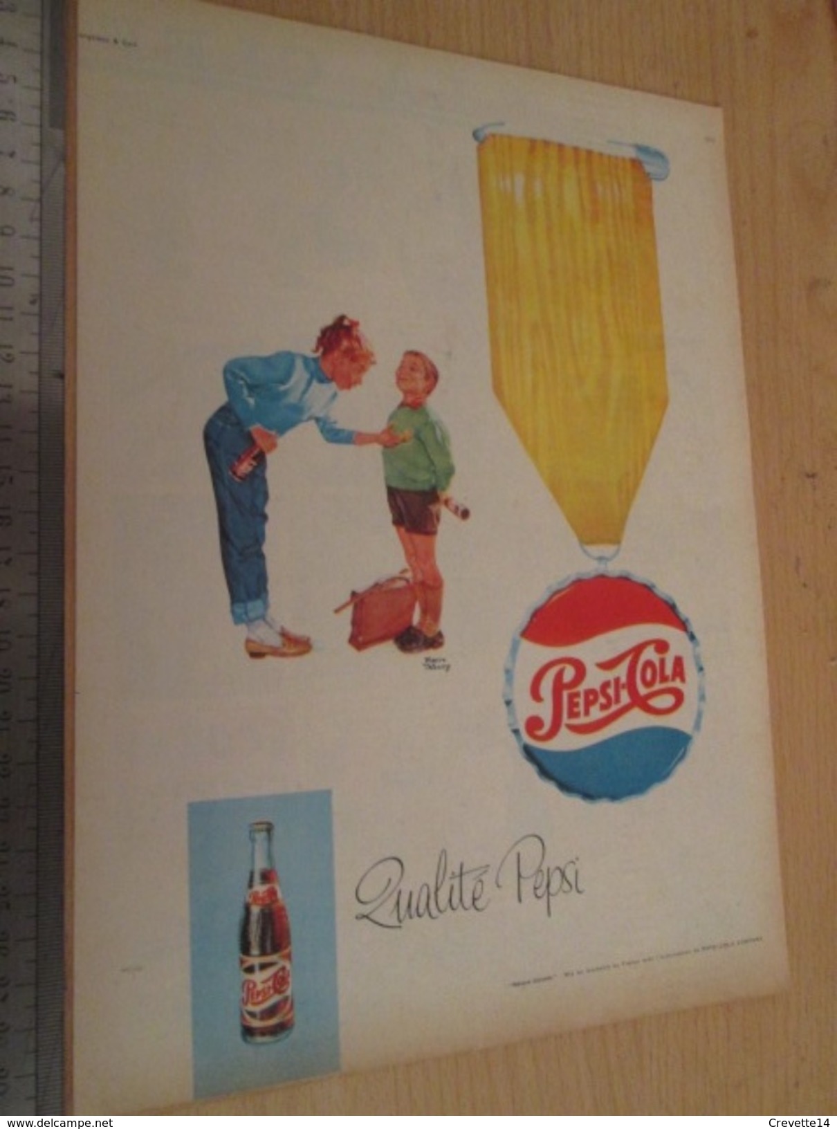 Page De Revue Des Années 60/70 : PUBLICITE PEPSI-COLA  , Dimension Page  A4 - Advertising Posters