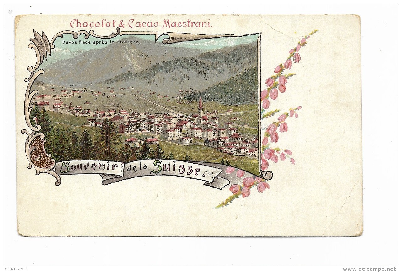 SOUVENIR DE LA SUISSE - CHOCOLAT &amp; CACAO MAESTRANI - DAVOS PLACE APRES LE SEEHORN  - NV FP - Davos