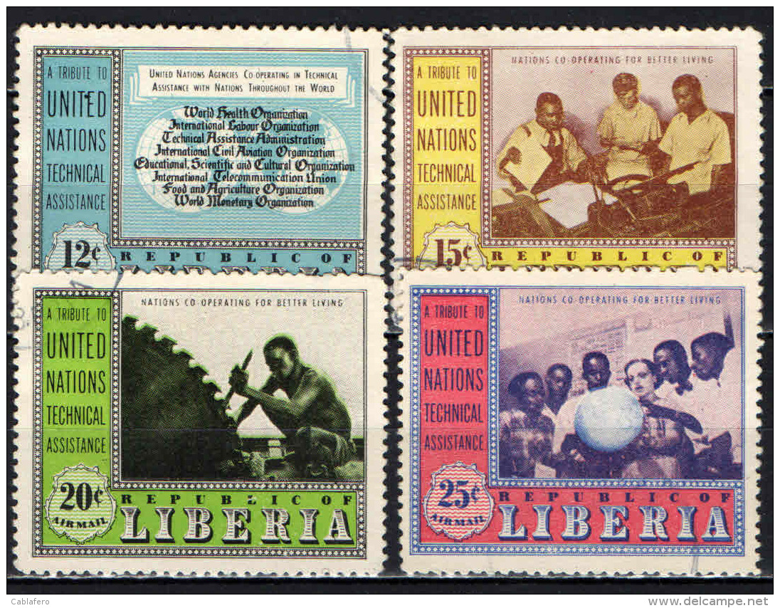 LIBERIA - 1954 - NAZIONI UNITE - COOPERAZIONE TECNICA - USATI - Liberia