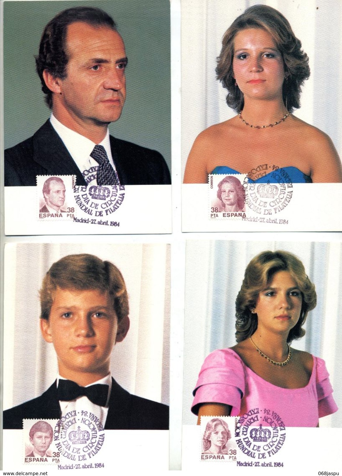 Carte Maximum 1984 Famille Royale - Maximum Cards