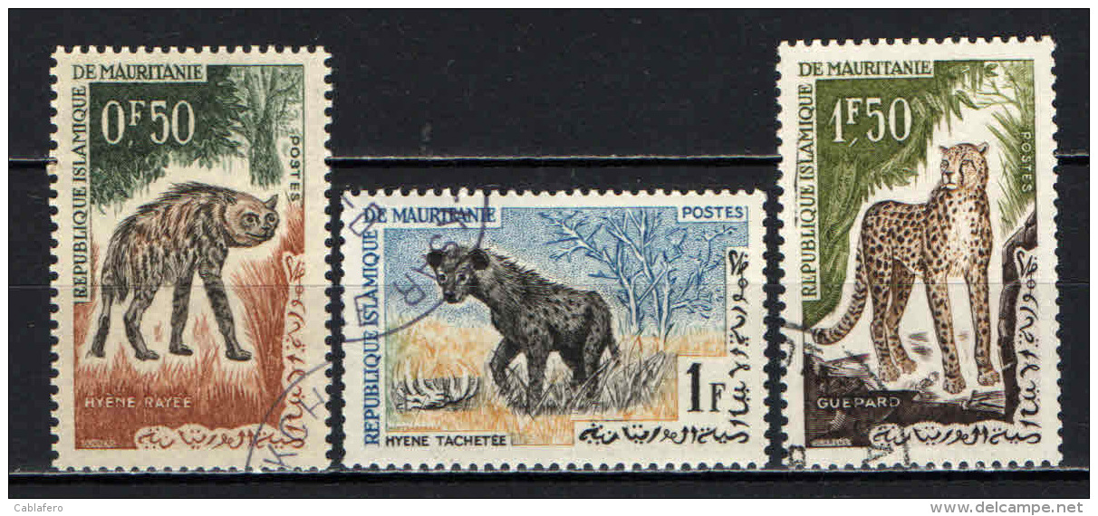 MAURITANIA - 1963 - ANIMALI SELVATICI - USATI - Mauritania (1960-...)