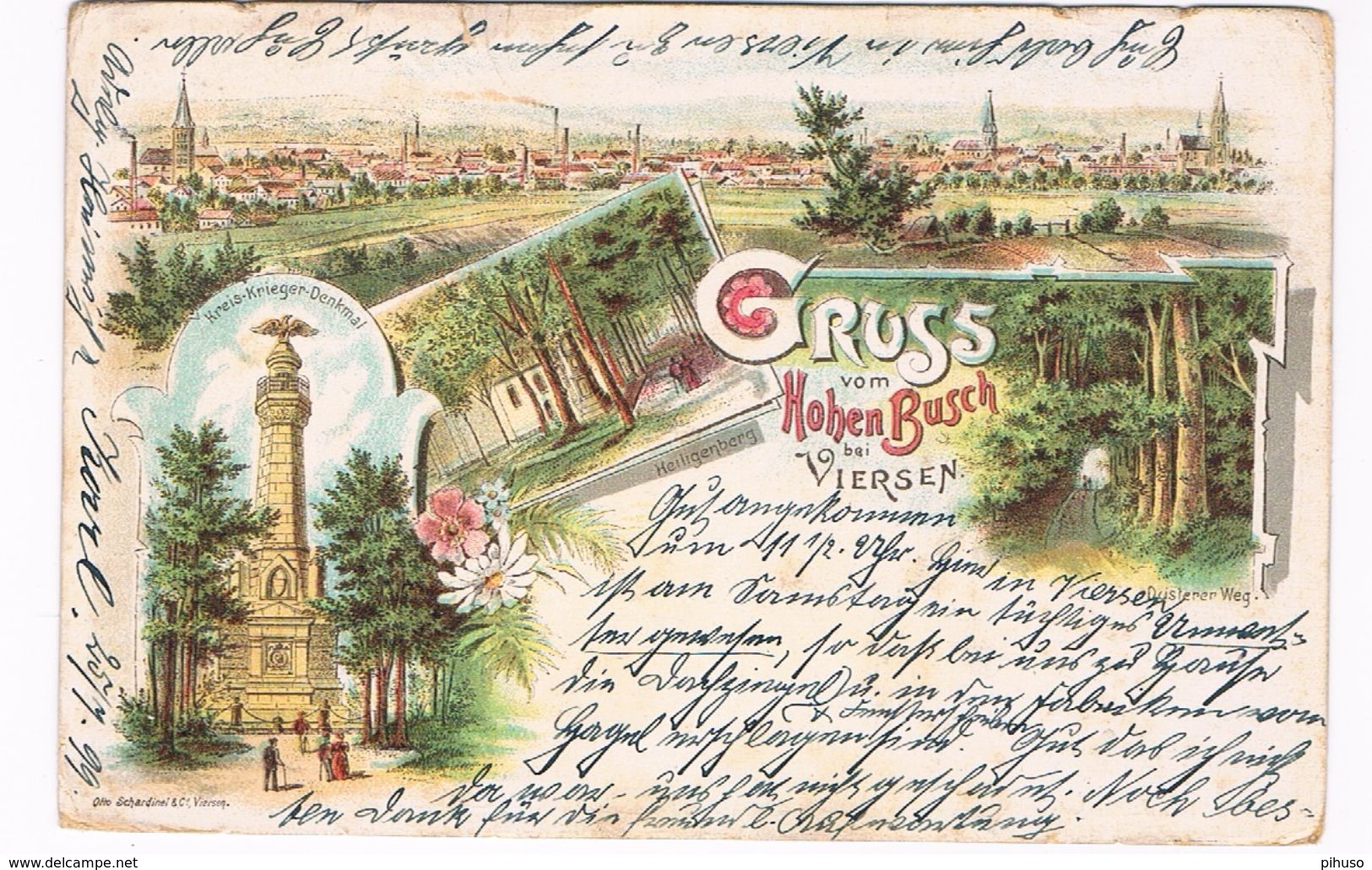 D-7979    VIERSEN : Grusse Vom Hohenbusch ( Litho) - Viersen