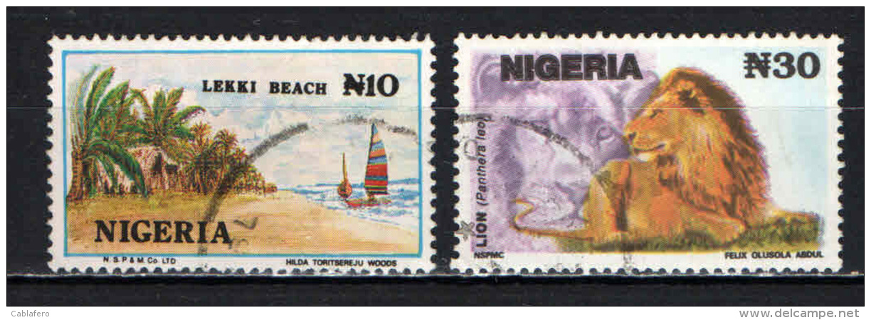 NIGERIA - 1992 - LEKKI BEACH AND LION - USATI - Nigeria (1961-...)