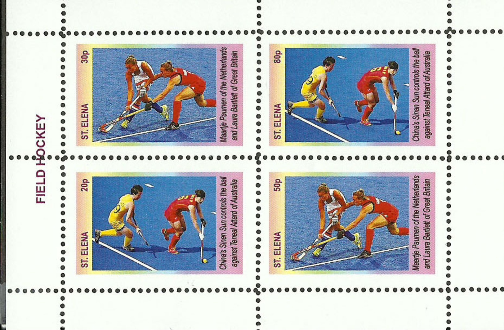 HOCKEY  (FIELD) -  BEST HOCKEY PLAYERS OF THE WORLD-  GUINEA ECUATORIAL   1 Sheet (Mint NH) - Hockey (sur Gazon)