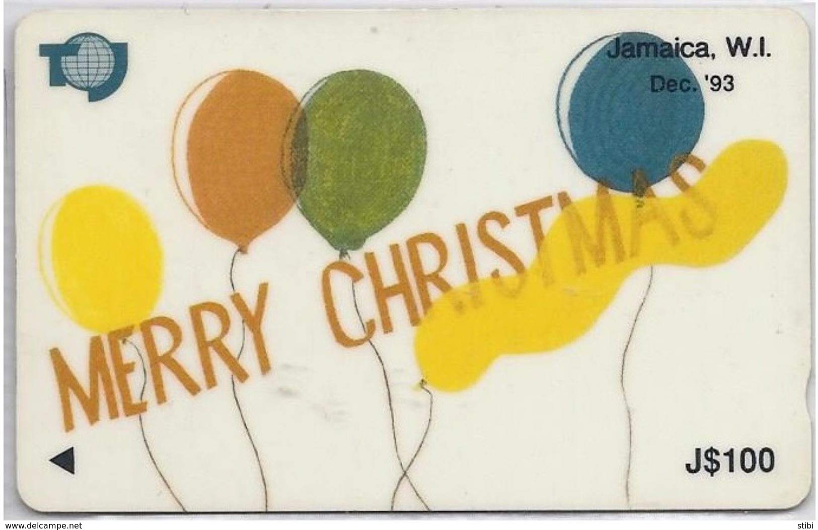 JAMAICA - MERRY CHRISTMAS '93 - 16JAMC - Giamaica