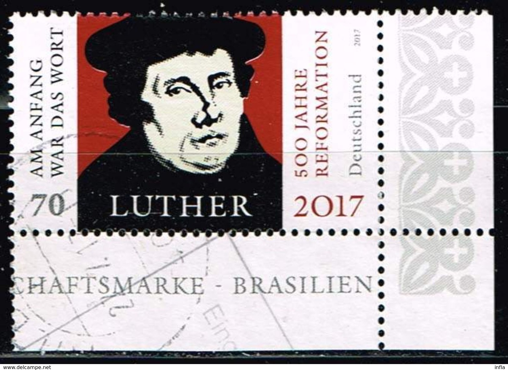 Bund 2017, Michel# 3300 O 500 Jahre Reformation - Martin Luther - Gebraucht