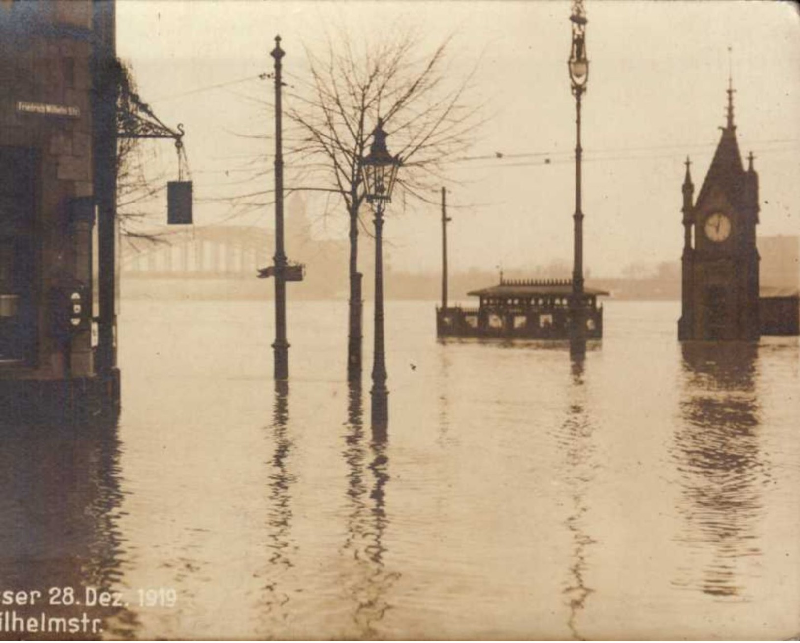 Carte Photo ALLEMAGNE COLOGNE KOLN  Inondation 1920 - Koeln