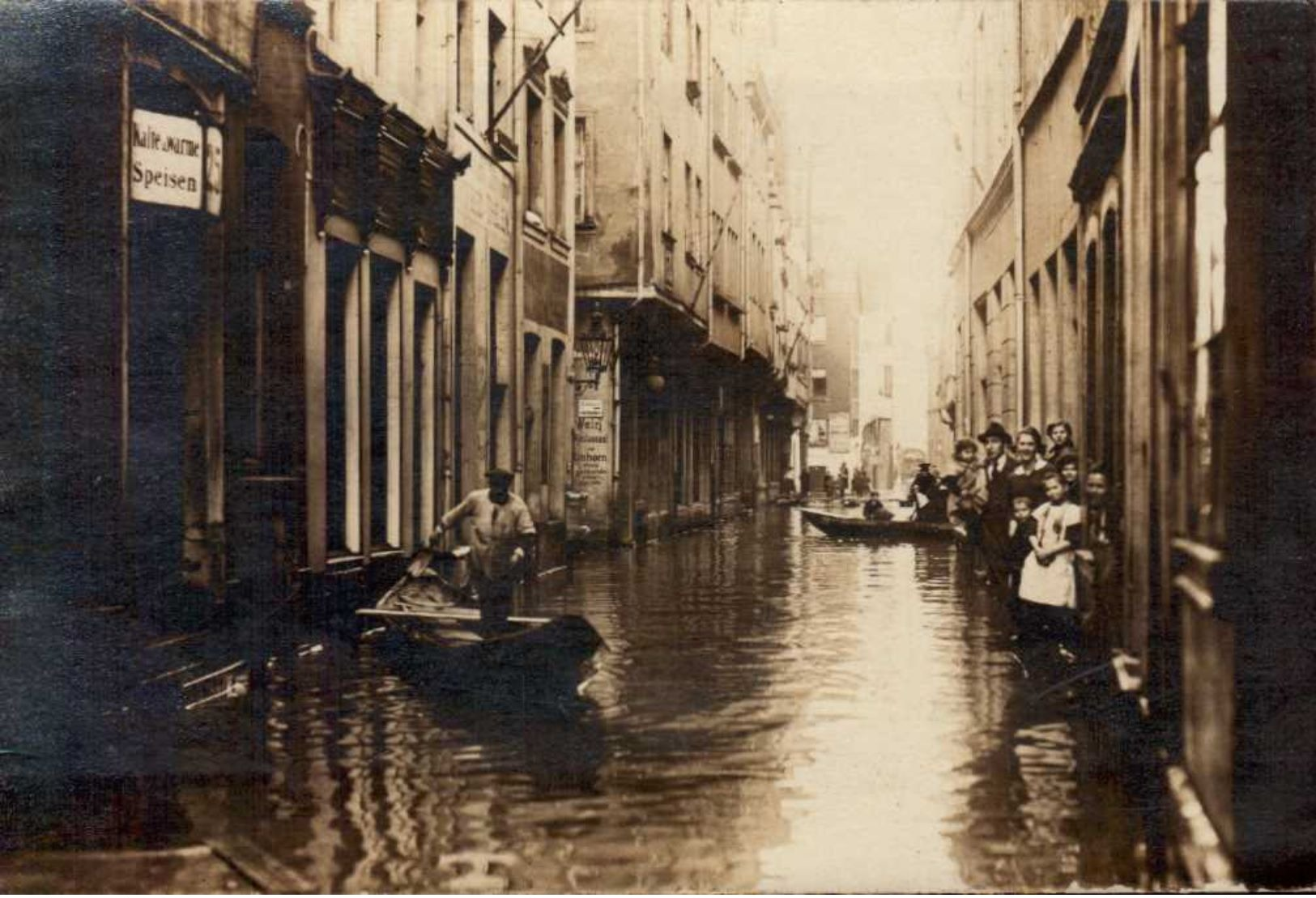 Carte Photo ALLEMAGNE COLOGNE KOLN  Inondation 1920 - Koeln