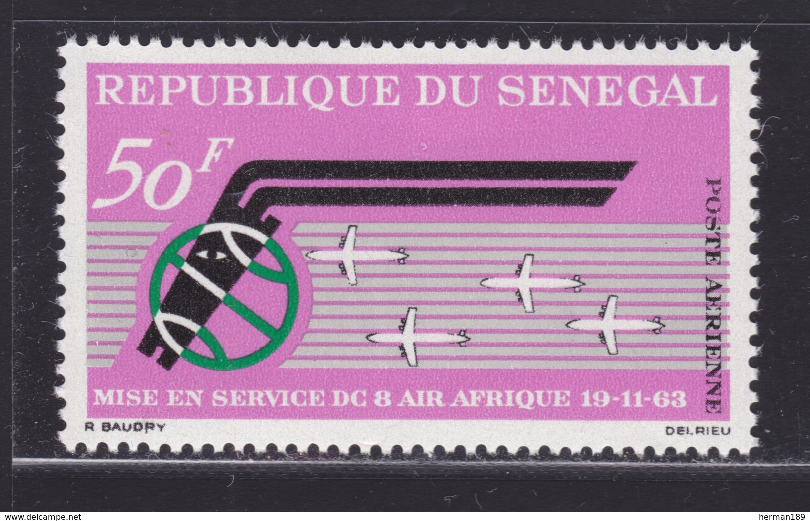 SENEGAL AERIENS N°   38 ** MNH Neuf Sans Charnière, TB (D3423) Air Afrique Et DC8 - Sénégal (1960-...)