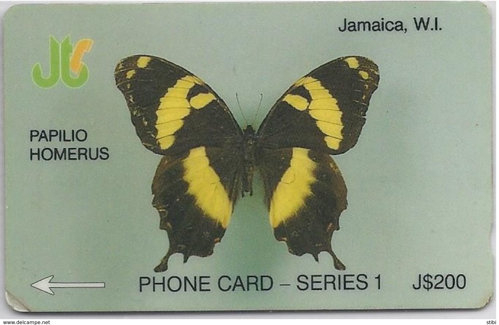 JAMAICA - PAPILIO HOMERUS - BUTTERFLY - 7JAMA - Jamaica