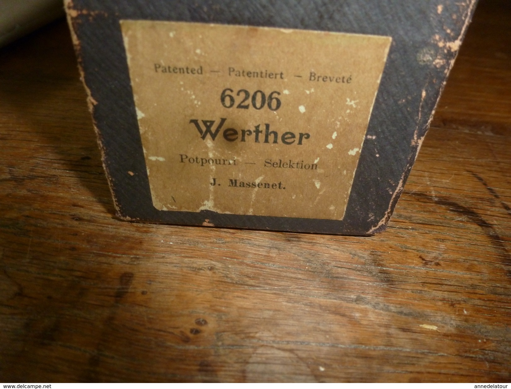 Rouleau Ancien Perforé Pour Piano Mécanique 6206 Werther (Potpourri- Selection) Par J. Massenet - Objets Dérivés