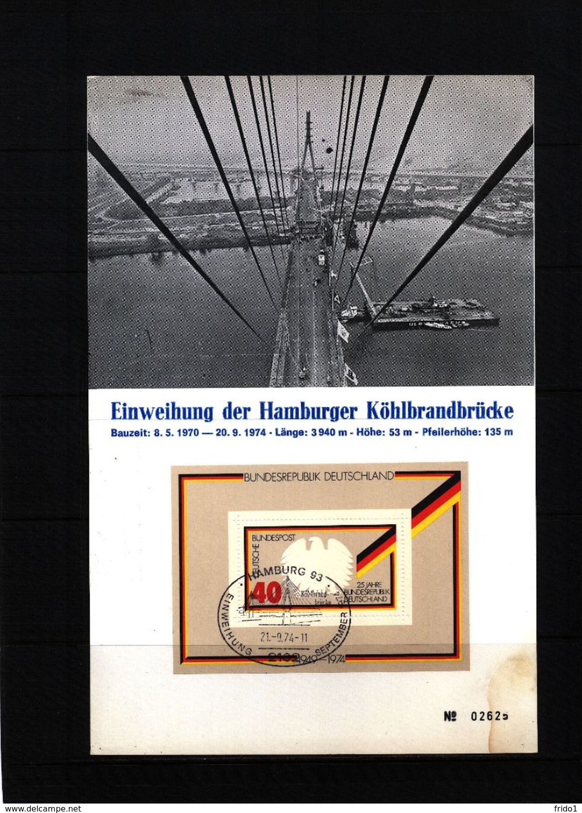 Deutschland / Germany 1974 Koehlbrandbruecke Interesting Postcard - Ponts