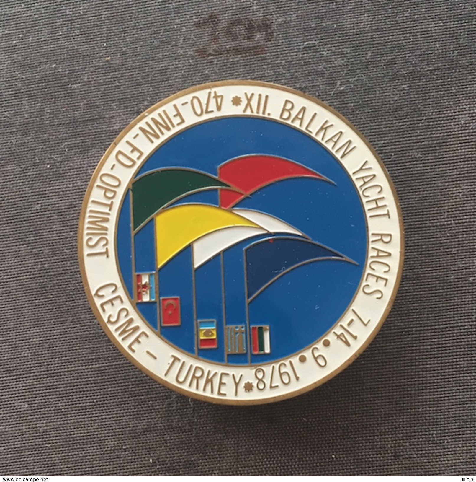 Badge (Pin) ZN006131 - Sailing (Yachting) Balkan Races Çeşme (Cesme) Turkey 1978-09 - Sailing, Yachting