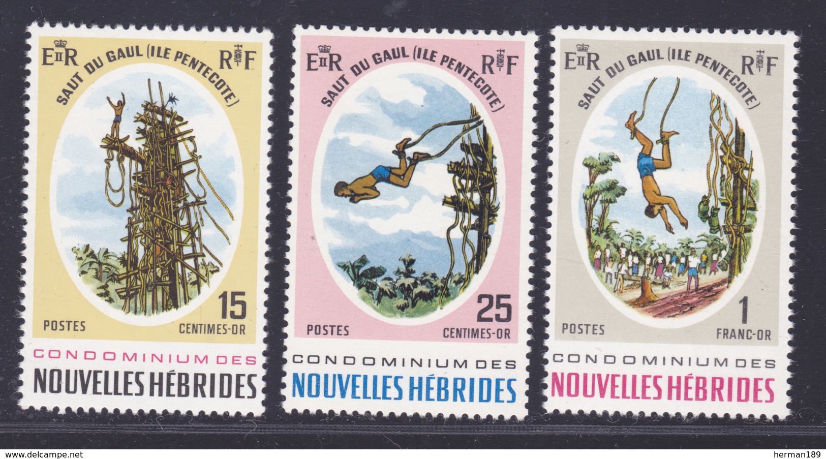 NOUVELLES-HEBRIDES N°  286 à 288 ** MNH Neufs Sans Charnière,  TB  (D3438) Saut Du Gaul - Unused Stamps