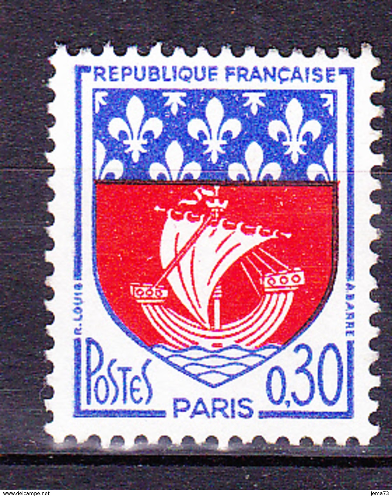 N°1354B Armoiries De La Ville De Paris: Un Timbre Neuf Impeccable Sans Charnière - Ongebruikt