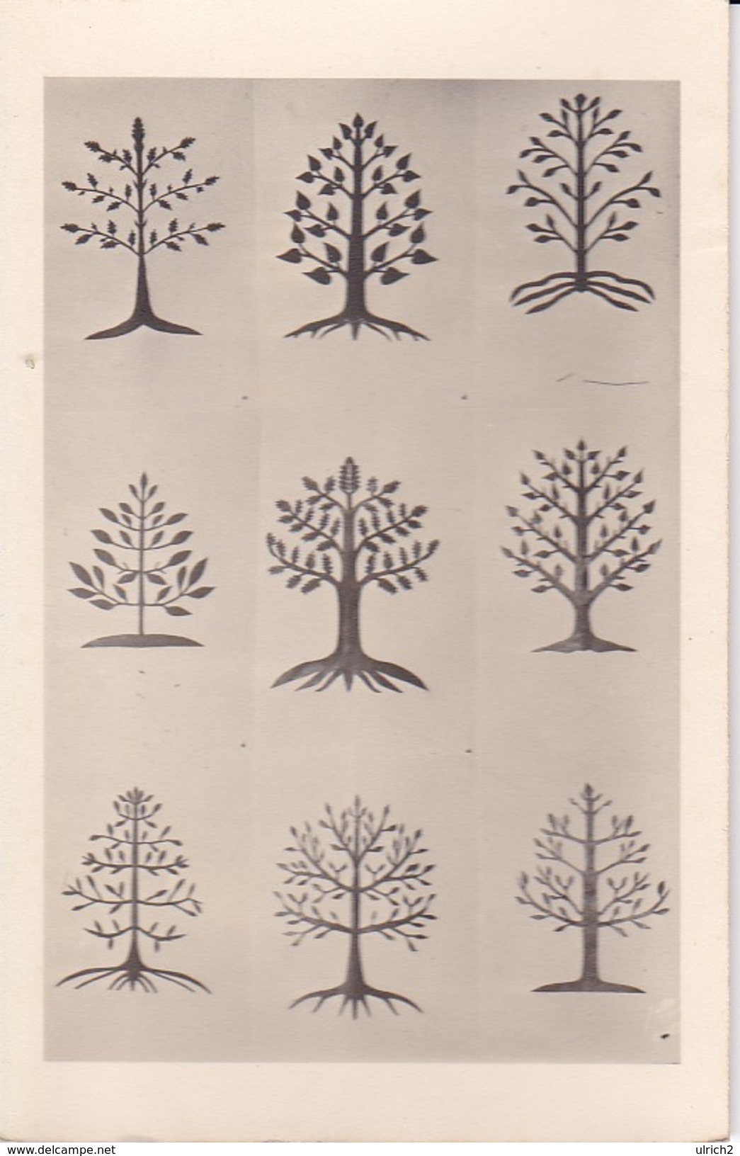 AK Foto Scherenschnitt - Bäume - Ca. 1945  (32167) - Silhouettes