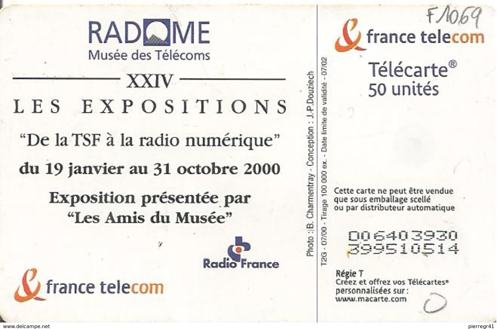 CARTES°--PUBLIC-50U-F1069-OB2-07/00-PLEUMEUR XXIV-TSF-Série 3930-UTILISE-TB E - 2000