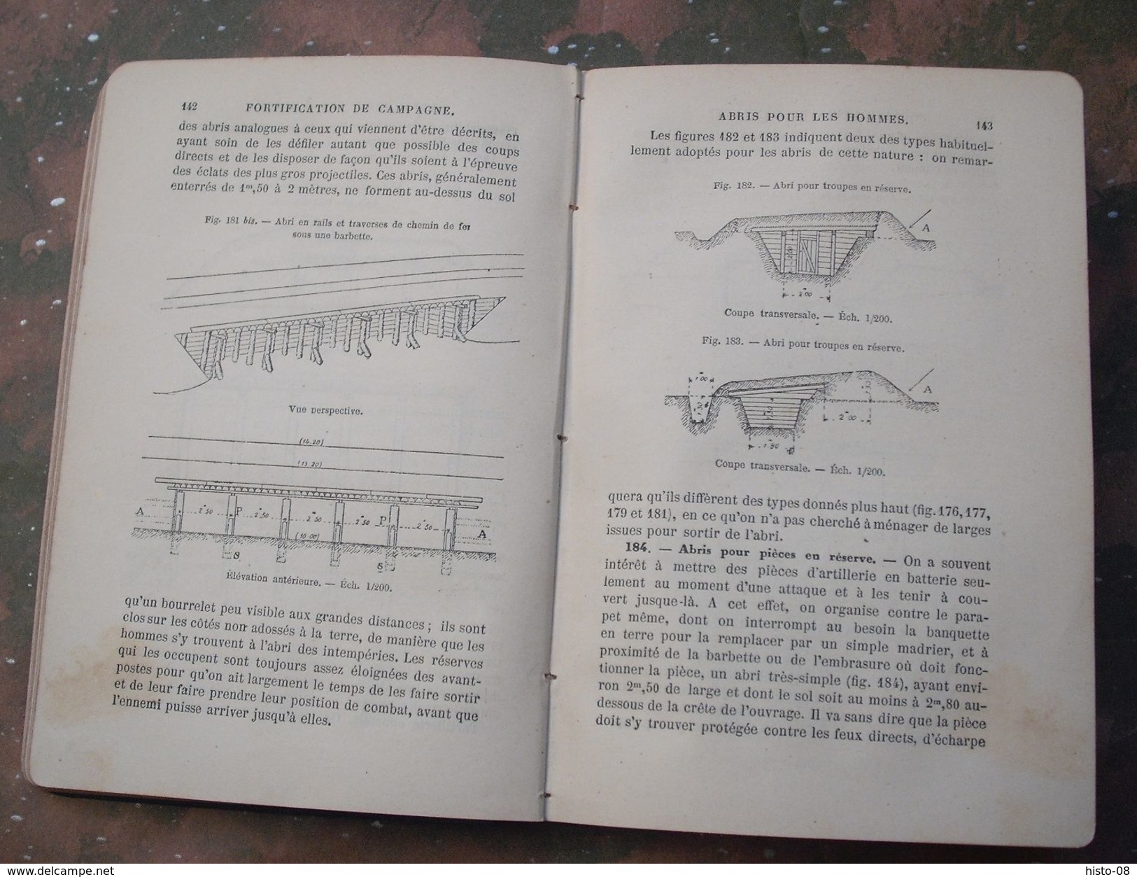 1880 : MANUEL MILITAIRE - ECOLE DE FORTIFICATION DE CAMPAGNE . GENIE .