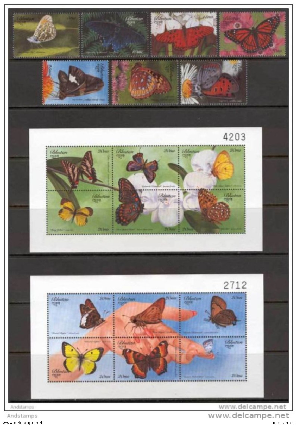 Bhutan 1999. Michel #1917/35+Bl.#394/97 MNH/Luxe. Butterflies. (B25) - Bhutan