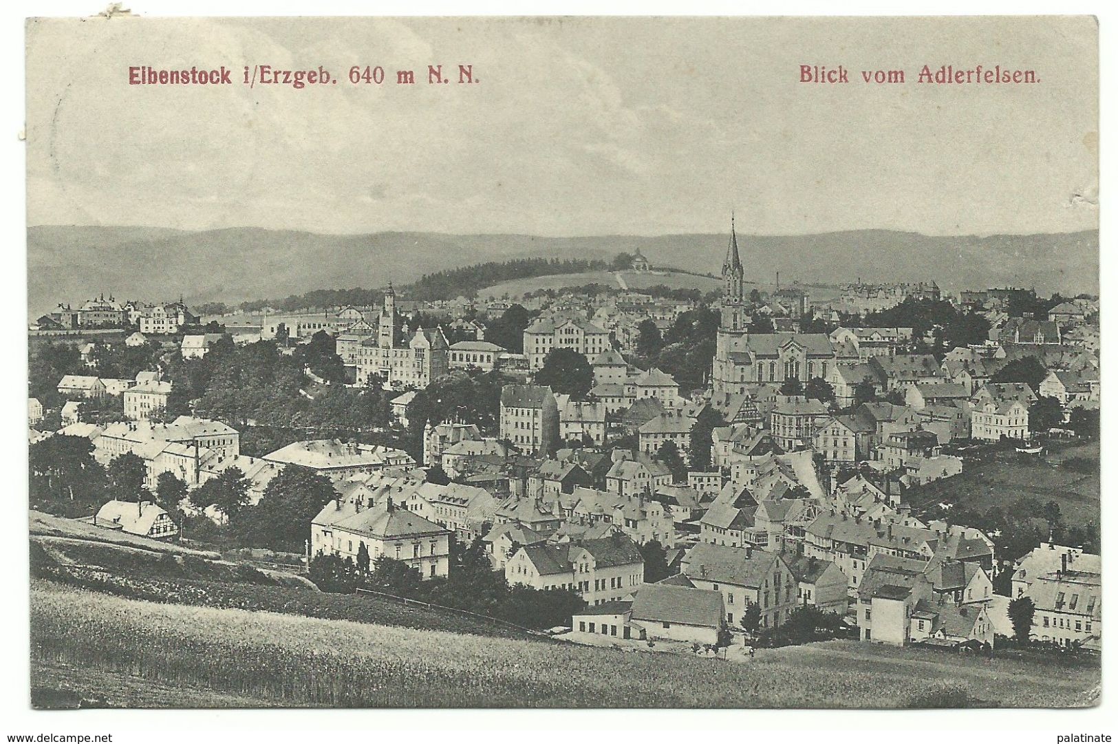 Eibenstock I. Erzgeb. Blick Vom Adlerfelsen 1914 - Eibenstock