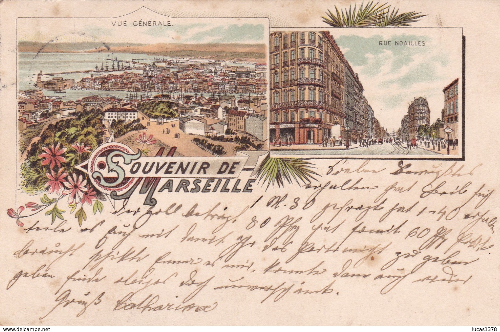 13 / MARSEILLE / SOUVENIR DE MARSEILLE / RUE NOAILLES / 1899   / PRECURSEUR / - Non Classificati