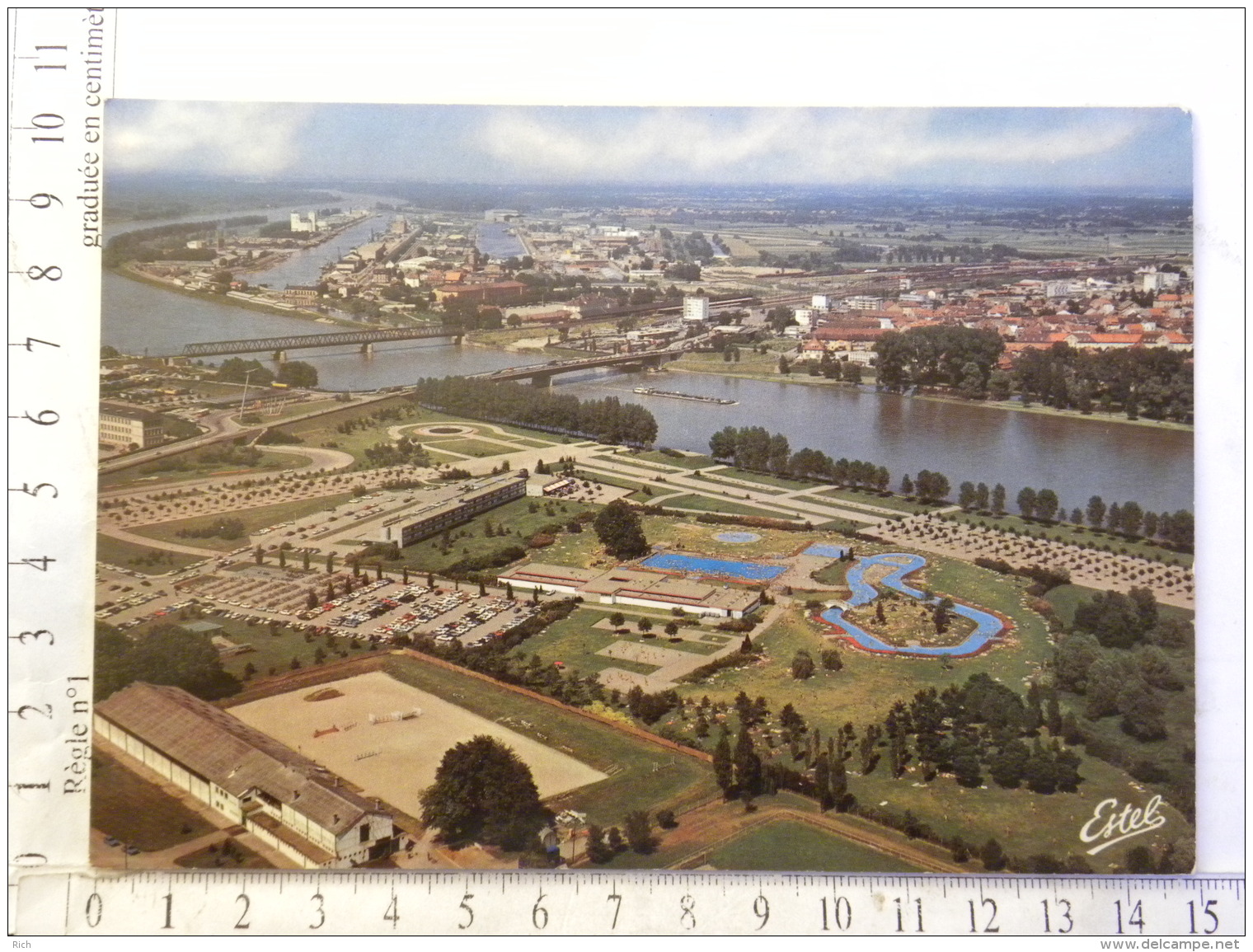 CPM (67) Bas Rhin - STRASBOURG - NEUDORF - Vue Aérienne : Le Rhin ... - Strasbourg