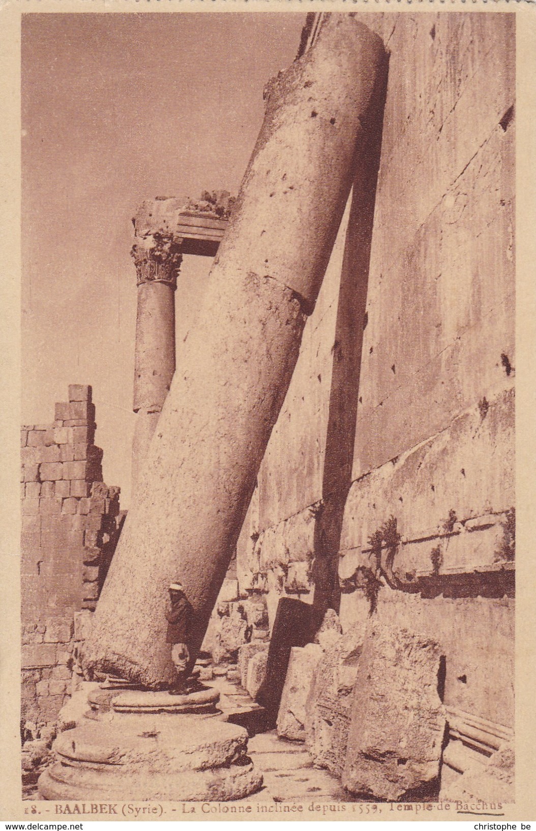 CPA Baalbek, Syrie, La Colonne Inclinée Depuis 1559 (pk40955) - Syrie