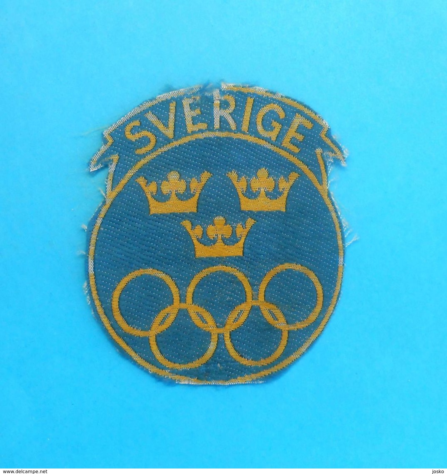 OLYMPIC GAMES LONDON 1948. - Sweden NOC Original Vintage Patch * Jeux Olympique Olympia Olimpiadi Olympiad Olympiade RRR - Bekleidung, Souvenirs Und Sonstige