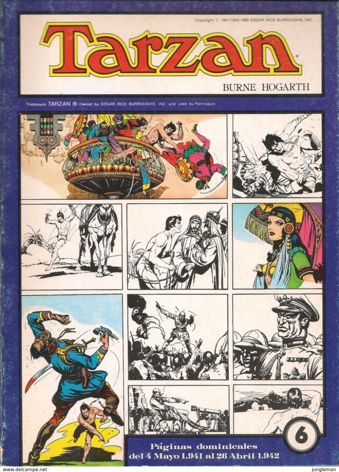 Tarzan N° 6 En Espagnol - Joaquim Esteve (1982) Paginas Dominicales Del Mayo 1.941 Al Abril 1.942 - Hogarth - BE - Andere & Zonder Classificatie