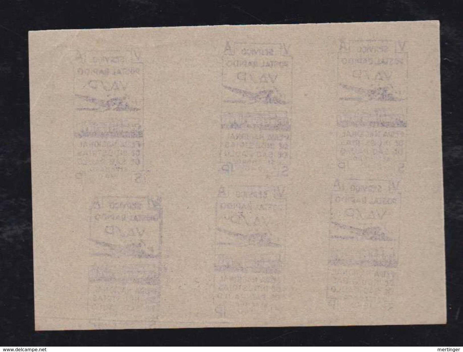 Brazil Brasil 1940 VASP Block Of 6 Of Special Cancel Feira De Industria SAO PAULO - Poste Aérienne (Compagnies Privées)