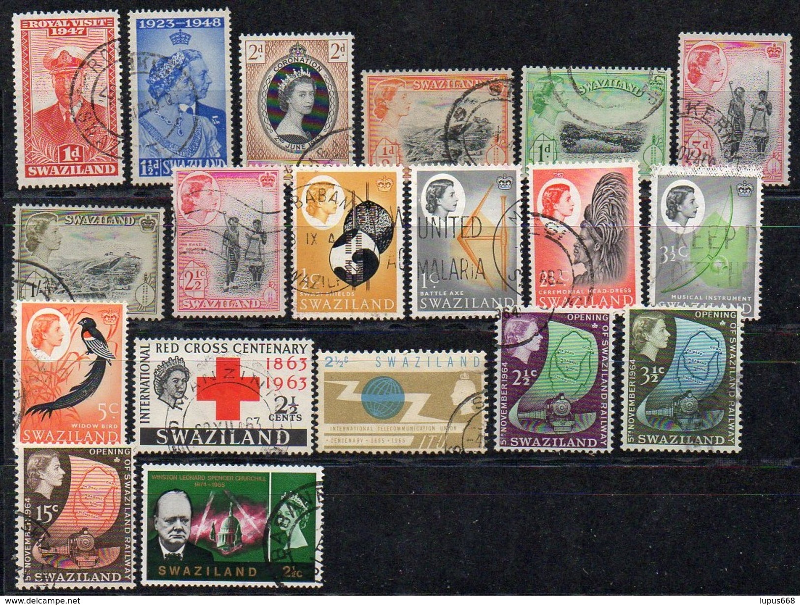 Swaziland 1947- 1966  Lot Of 19 Stamps   O/ Used - Swaziland (...-1967)