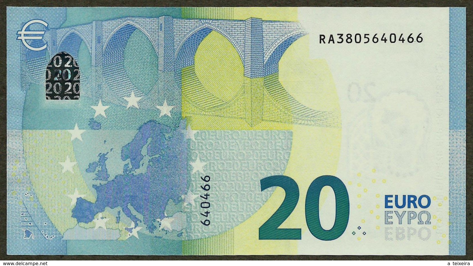 Germany - 20 Euro - R004 - RA3805640466 - Draghi - AUNC - 20 Euro