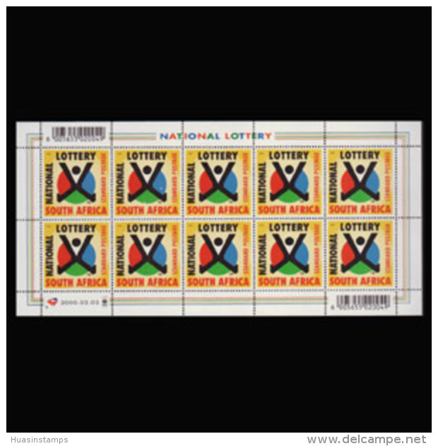 SOUTH AFRICA 2000 - Scott# 1153A Sheet-Lottery MNH - Nuevos