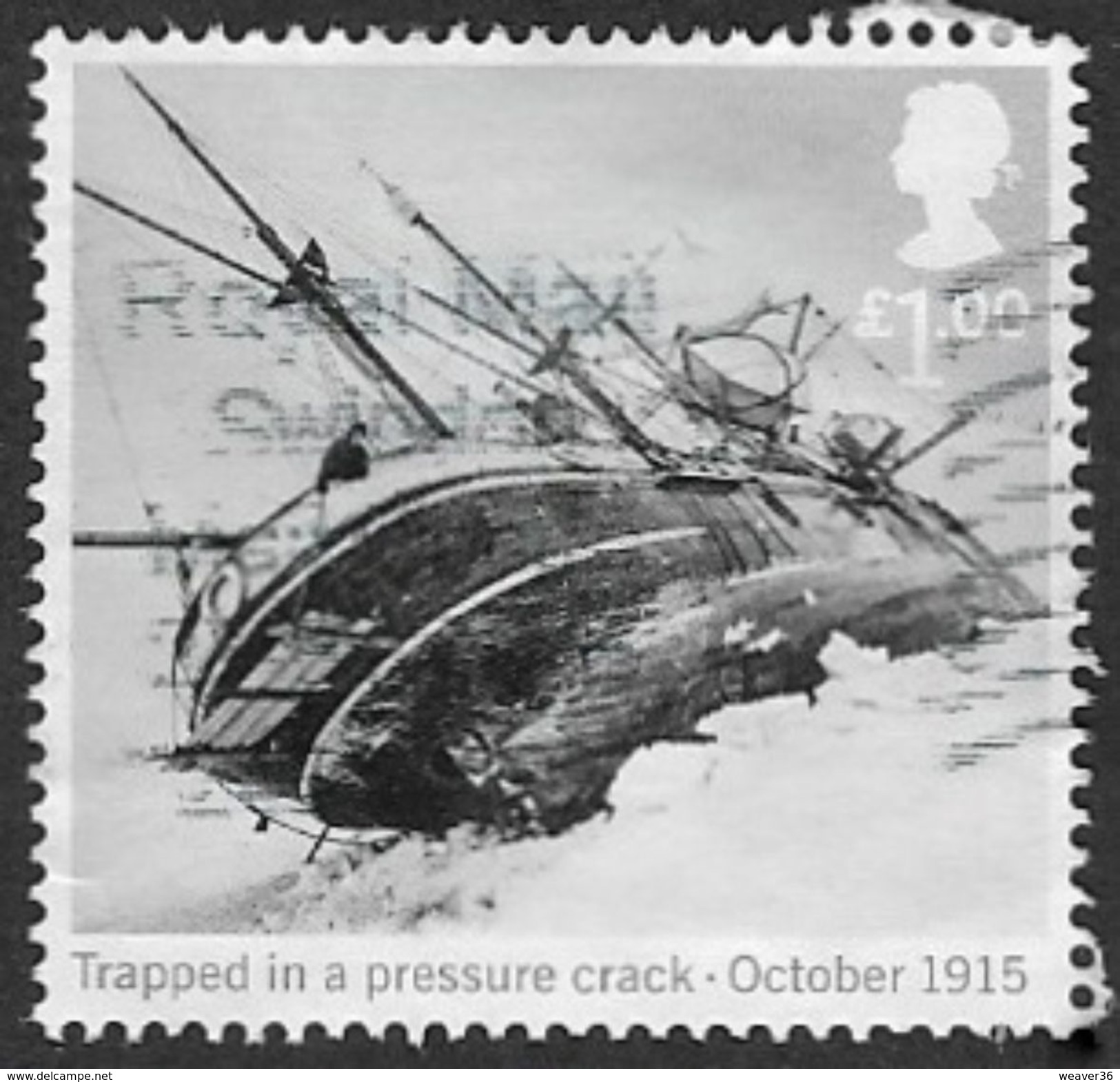 GB 2016 Shackleton And The Antarctic Expedition £1 Type 2 Good/fine Used [36/30017/ND] - Gebruikt