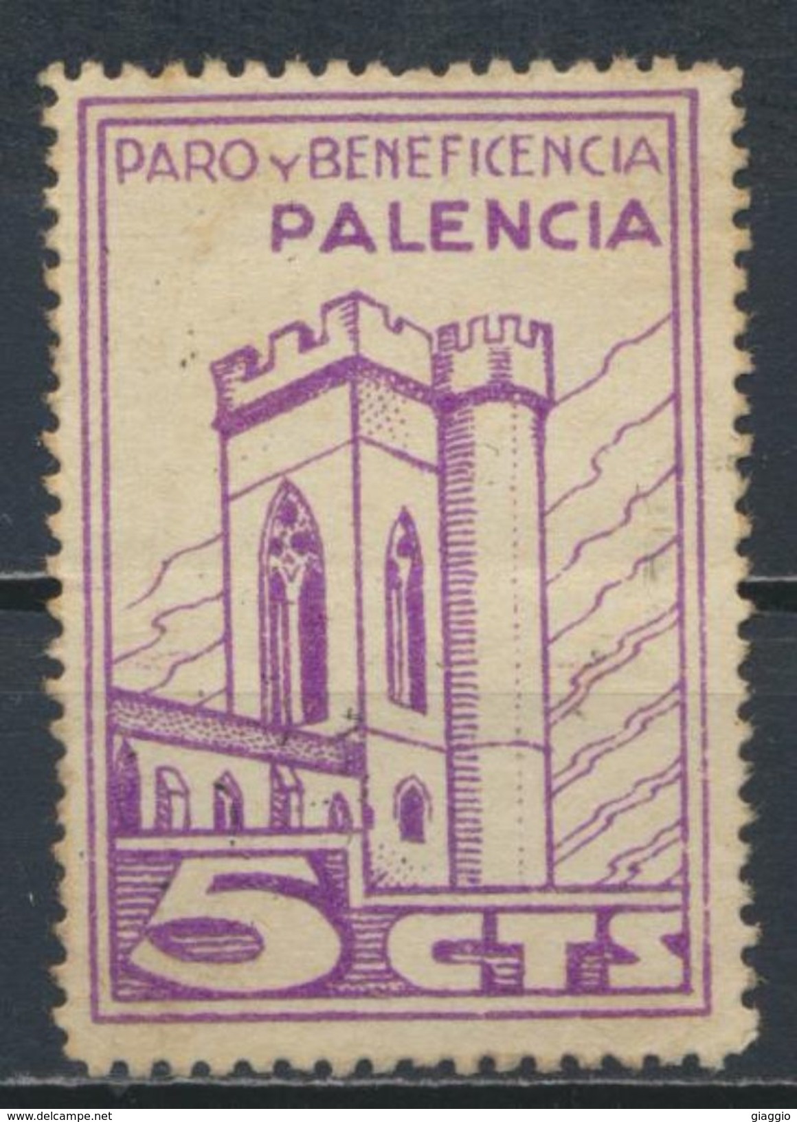 °°° SPAIN - PALENCIA PARO Y BENEFICENCIA SOFIMA GUERRE CIVILE °°° - Vignettes De La Guerre Civile