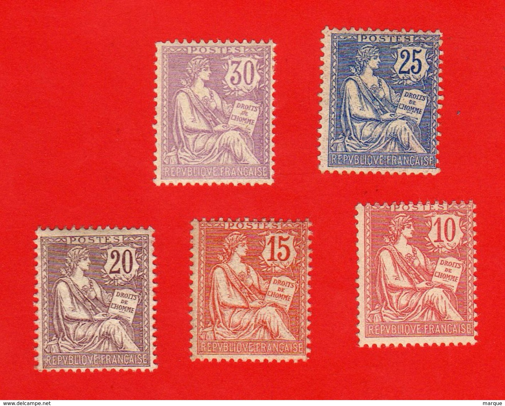 Lot De 5 Timbres FRANCE Neufs - Collections