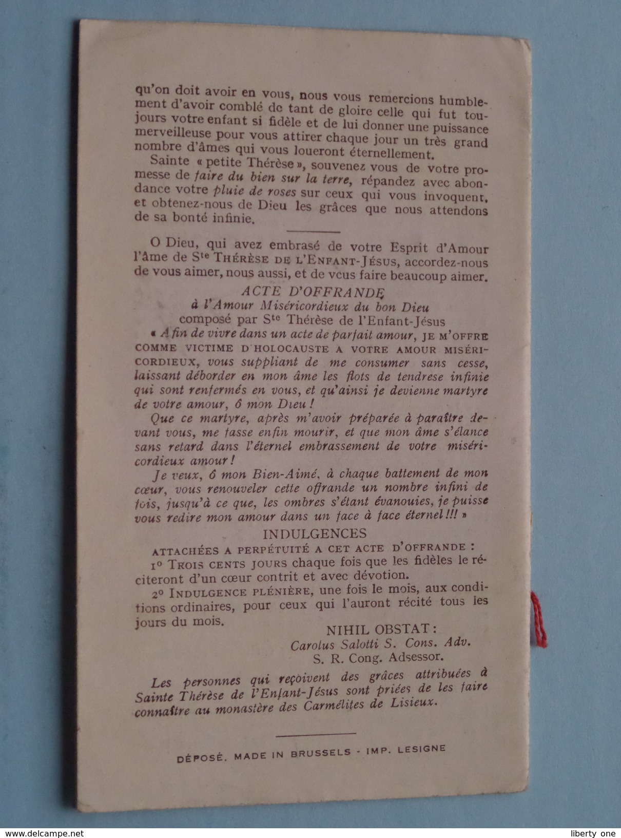 Ste Thérèse De L'Enfant Jésus ( Marie-Françoise-Thérèse MARTIN ) Naquit Alençon 1873 - Carmel Lisieux ( Zie Foto's ) ! - Religión & Esoterismo