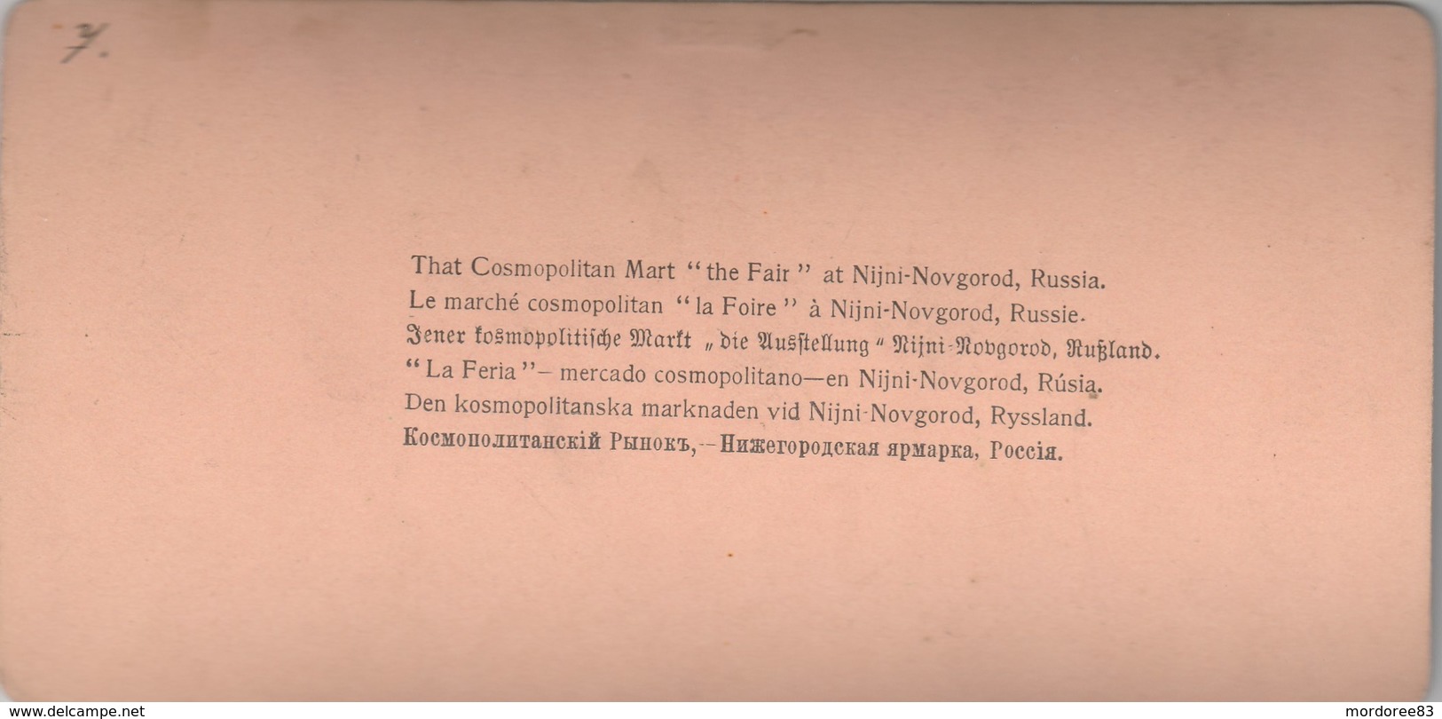 THAT COSMOPOLITAN MART " THE FAIR" AT NIJNI-NOVGOROD RUSSIA 1898 - UNDERWOOD -                  TDA109 - Photos Stéréoscopiques