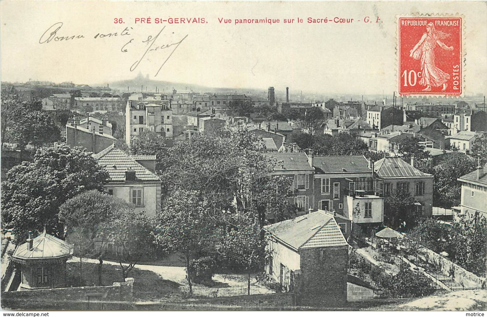 PRE SAINT GERVAIS - Vue Panoramique Sur Le Sacré Coeur. - Le Pre Saint Gervais