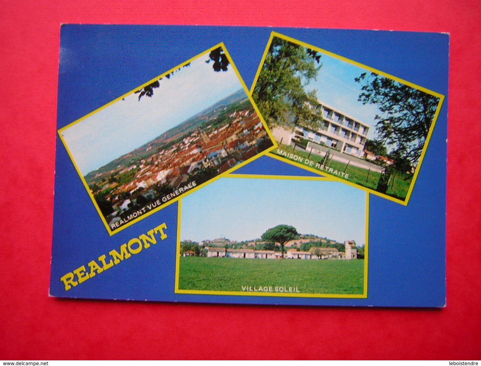 CPM REALMONT MULTI VUES VUE GENERALE  VILLAGE SOLEIL MAISON DE RETRAITE  NON VOYAGEE - Realmont