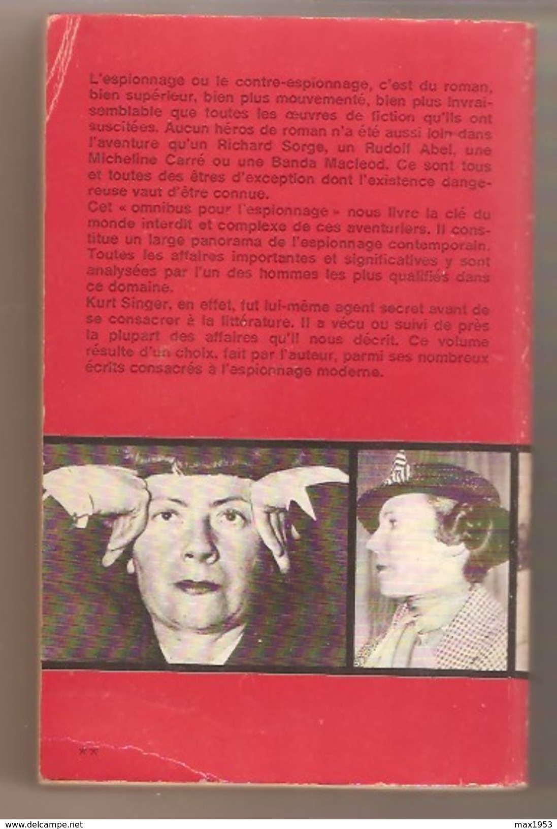 OMNIBUS POUR L'ESPIONNAGE - Anthologie Par Kurt SINGER - Bibliothèque Marabout N° 175 - 1972 - - Marabout