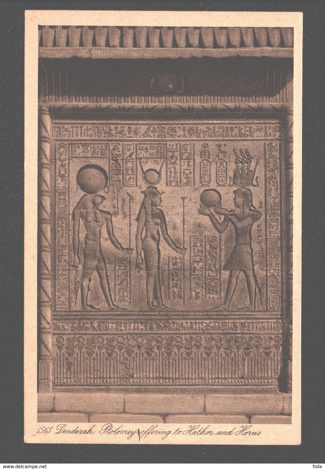 Denderah - Ptolomey Offering To Hathor And Horus - Qena